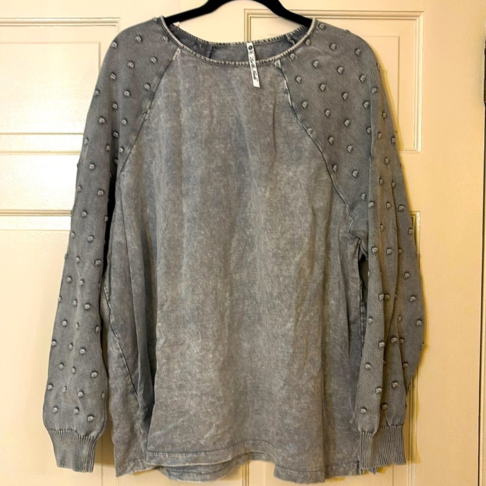 Leo & Nicole, 3X, gray pullover